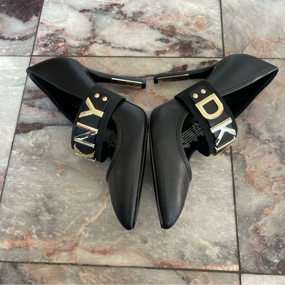 New DKNY Genevive Logo Stiletto Pump Heels Size 8.5 - Picture 8 of 10